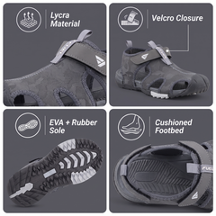 Fuel Soldier-12 Fisherman Sandals for Men (Grey)
