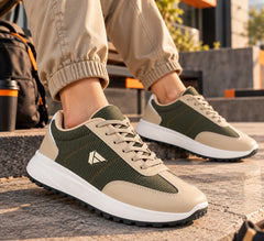 FUEL Neostep-04 Lightweight & Durable with Stylish Corduroy Cushioned Comfort Durable PVC Sole for Men's (Olive)