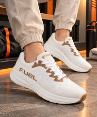 FUEL Airfly Comfortable and Light weight Sport Shoes for Men's (White)
