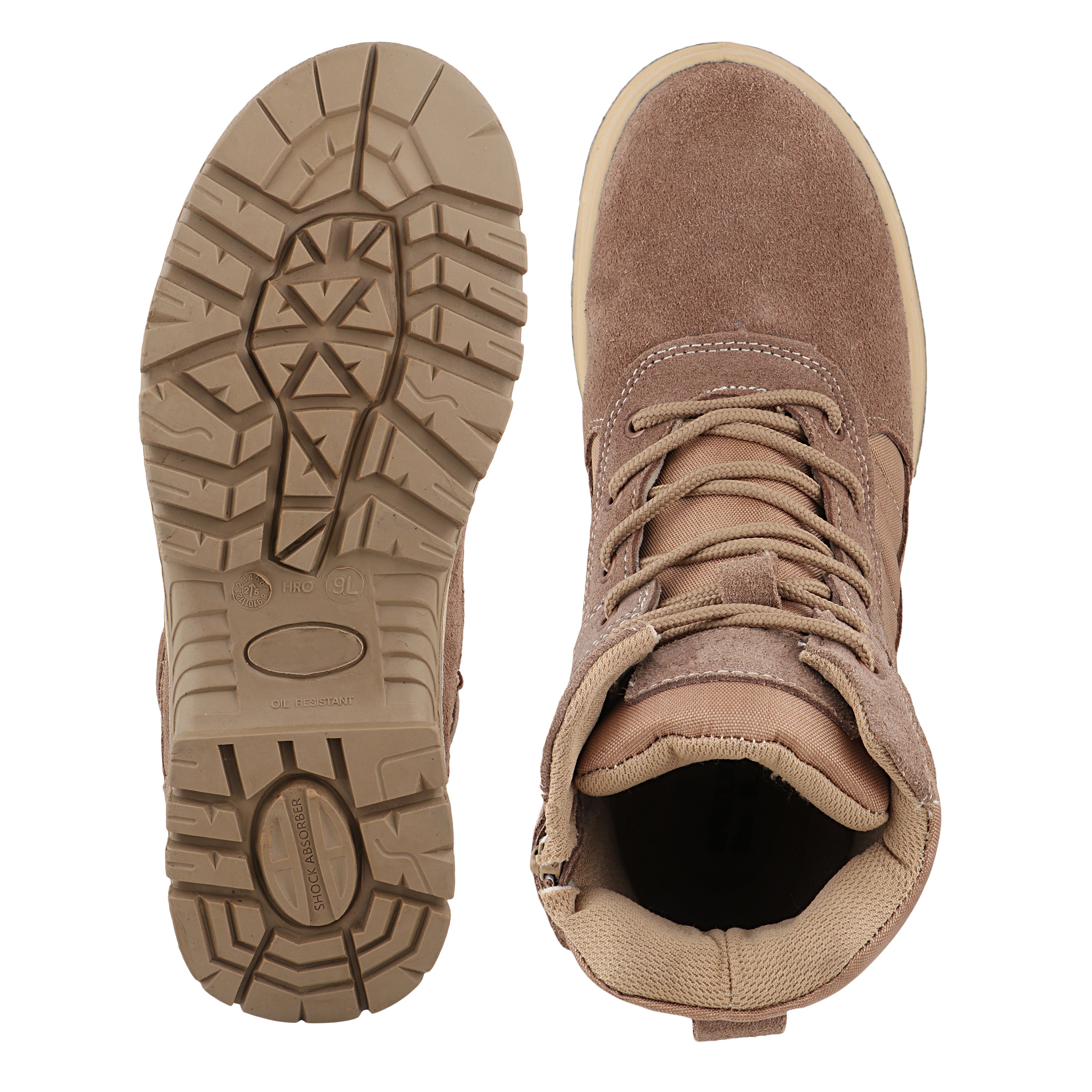 FUEL DMS Trendy Synthetic Leather Lightweight Comfortable Outdoor Casual Shoes Lace-Up High Ankle Boots
