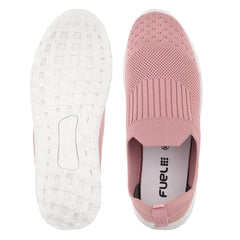 FUEL Florina Comfortable Slip-on Sports Shoes for Women (Peach)