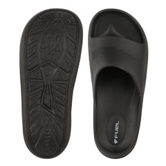 FUEL Cloud Cushioned Footbed and Lightweight Slip-On Design with Anti-Slip Sole for Men's (Black)