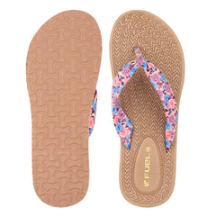 FUEL Flora Cushioned Footbed with Synthetic Cloth Upper & Lightweight EVA Sole for Women's (Purple)