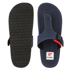 FUEL Walkfit Flexible EVA Sole Slippers with Cushioned Support for Men's (Navy)
