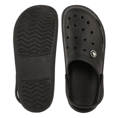 FUEL 1101 Lightweight and Comfortable Slip-On Casual Clogs with Cushioned Footbed Clogs for Men's (Black)