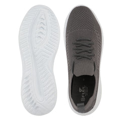 FUEL Player Breathable Knitted Fabric and Lightweight EVA Sole with Cushioned Footbed Sports Shoes for Men's (Grey)