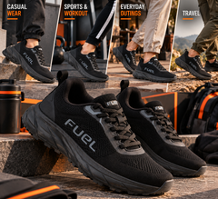 FUEL Phantom Running & Walking with Cushioned Comfort and Durable Sole for Men's (Black)