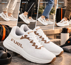 FUEL Airfly Comfortable and Light weight Sport Shoes for Men's (White)