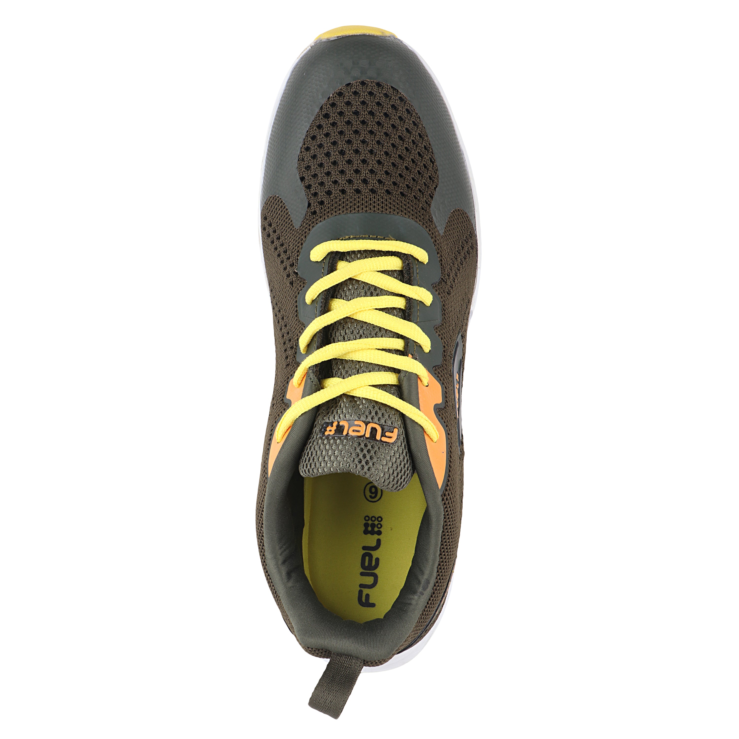 Fuel Freedom Sports Shoes For Men (Olive-Yellow)