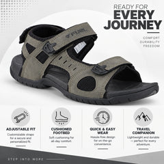 FUEL 2112-04 Casual Sports Sandal For Man (Mehndi-black)