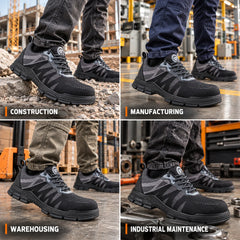 FUEL Reevon-02 Lightweight Knitted Fabric Upper in Kevlar Insole Industrial Safety Shoes with Composit toe cap (200J)