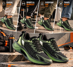 FUEL Cave Lightweight & Breathable with Comfortable Cushioning & Modern Style Sports Shoes for Men's (Green)