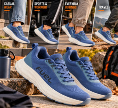 FUEL Phantom Running & Walking with Cushioned Comfort and Durable Sole for Men's (Blue)