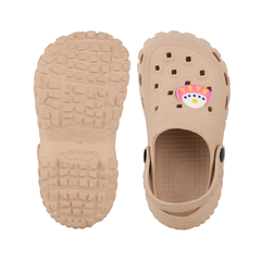 FUEL Poddle Cute & Lightweight EVA Slip-On Clogs for Kids (Beige)