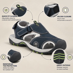 FUEL Soldier-04 Fisherman Sandals for Men (Navy)