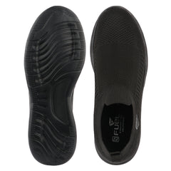 FUEL Flash Lightweight & Breathable Cushioned EVA Sole Slip-On Sports Shoes for Men's (Black)