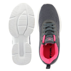 FUEL Wave Breathable & Cushioned Footbed Lace-Up Sports Shoes For Women's (Grey)