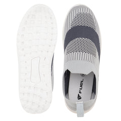FUEL Wanda Lightweight | Breathable & Stylish Slip-On Casual Shoes for Women (GREY)