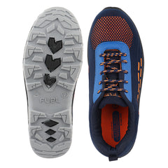 FUEL Armour 1 DD ISI Marked Strong Knitting Upper Breathable Safety Shoes for Men's Steel Toe Cap With Double Density Rubberized PVC Sole (Navy)