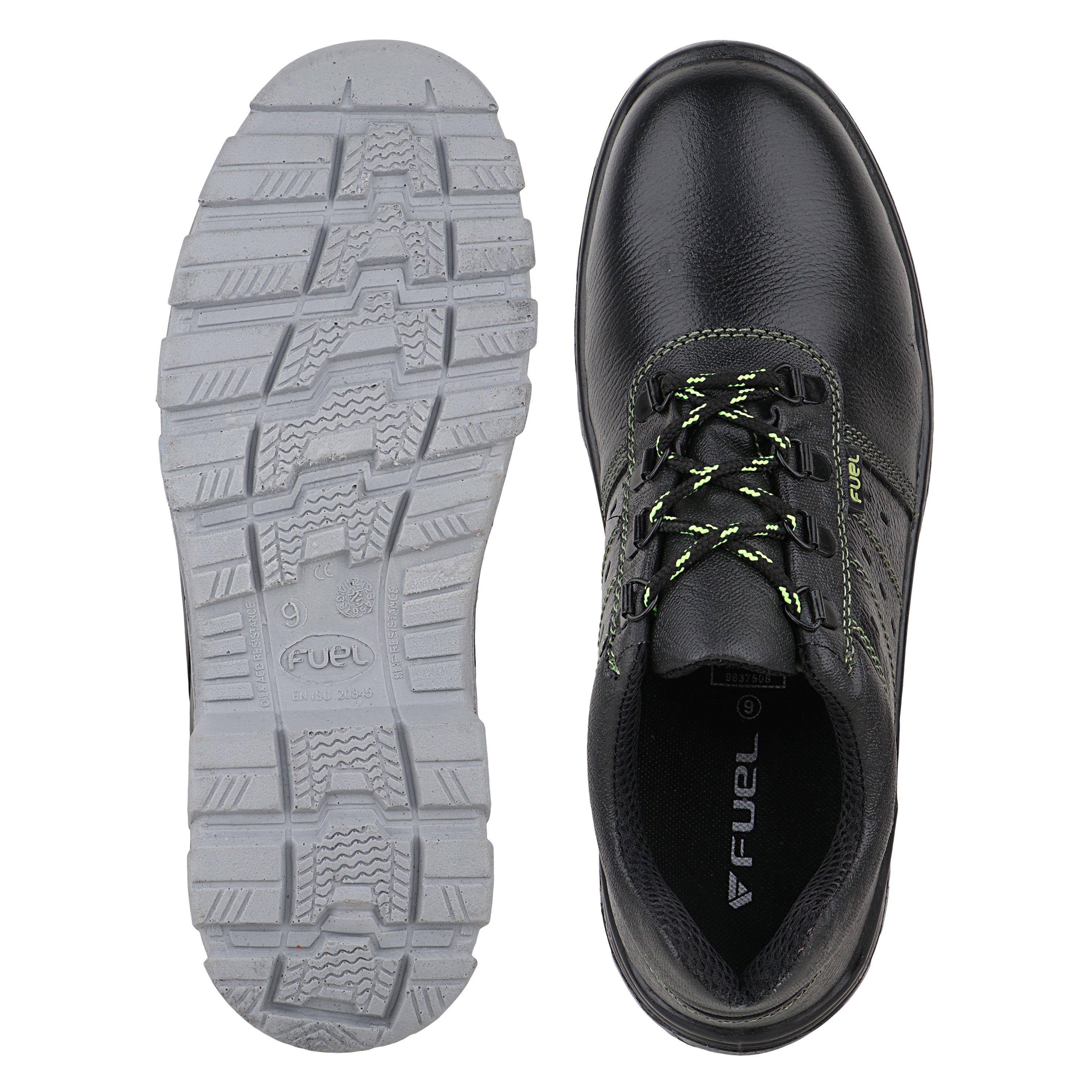 FUEL Imptus Safety Shoes for Men Industrial PU Single Density Sole, 200J Steel Toe, Energy Absorption (Sizes -6UK - 11UK/India)