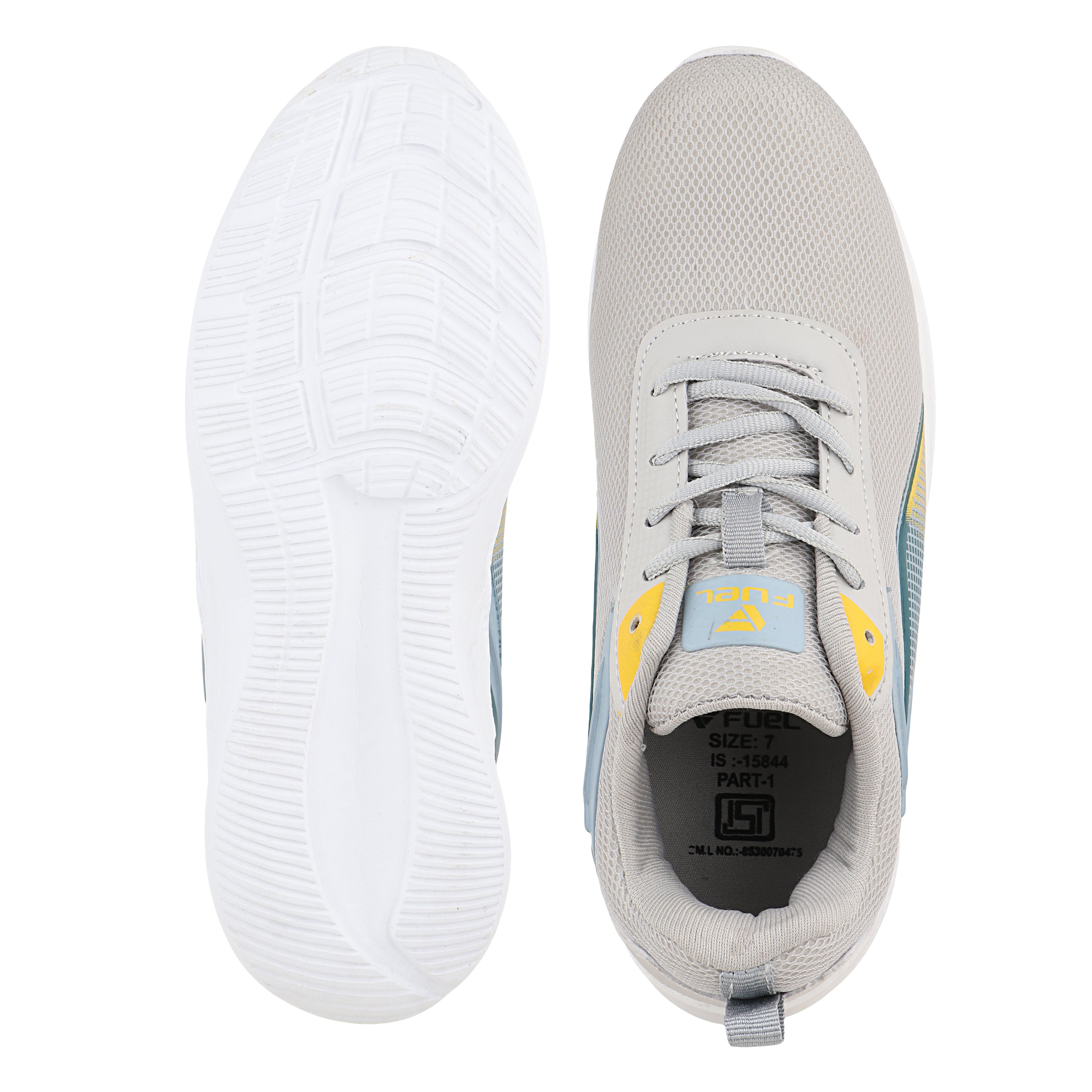 FUEL Rainbow Comfortable and light-weight Sports Shoes For Men (Grey)