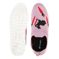 FUEL Wanda-01 Lightweight & Stylish Slip-On Casual Shoes for Women (Pink)