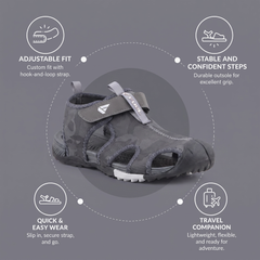 Fuel Soldier-12 Fisherman Sandals for Men (Grey)