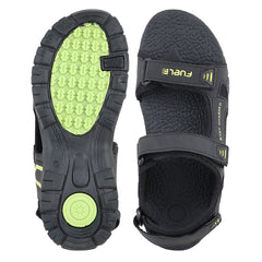 Fuel Rambo-04 sandal for Men  (Black-P.Green)