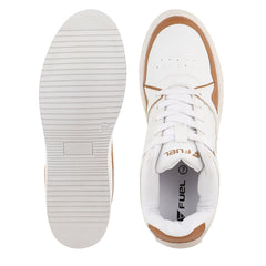 FUEL TED Trendy Lace-Up Sneakers for Men with Non-Slip Sole (Yellow)