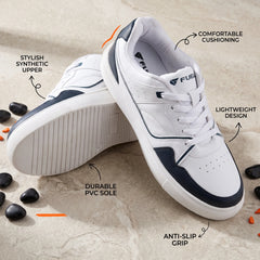 FUEL TED Trendy Lace-Up Sneakers for Men with Non-Slip Sole (Blue)