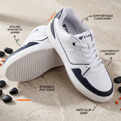 FUEL TED Trendy Lace-Up Sneakers for Men with Non-Slip Sole (Blue)