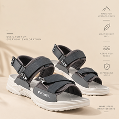FUEL Combat-01 Breathable & Anti-Skid Outdoor Sandals For Men's (Grey)