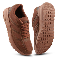 FUEL Frenzy Lightweight & Durable with Stylish Corduroy Cushioned Comfort Durable PVC Sole for Men's (Brown)
