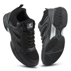 FUEL Snow Lightweight & Durable Lace-Up Sports Shoes for Men's (Black)