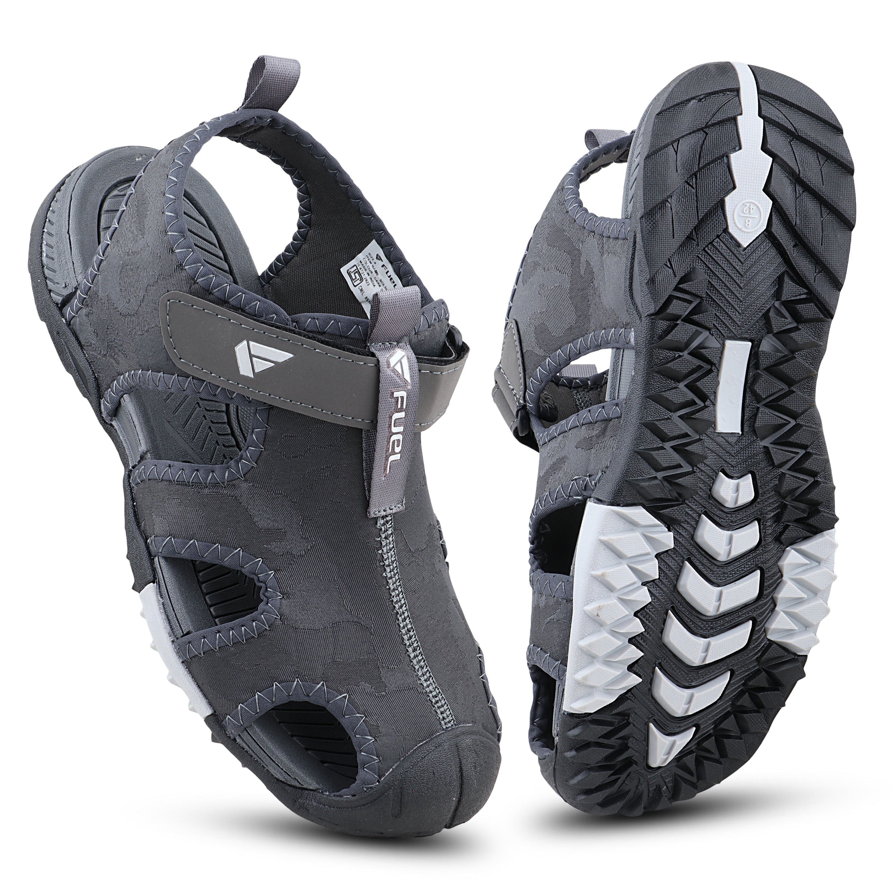 Fuel Soldier-12 Fisherman Sandals for Men (Grey)