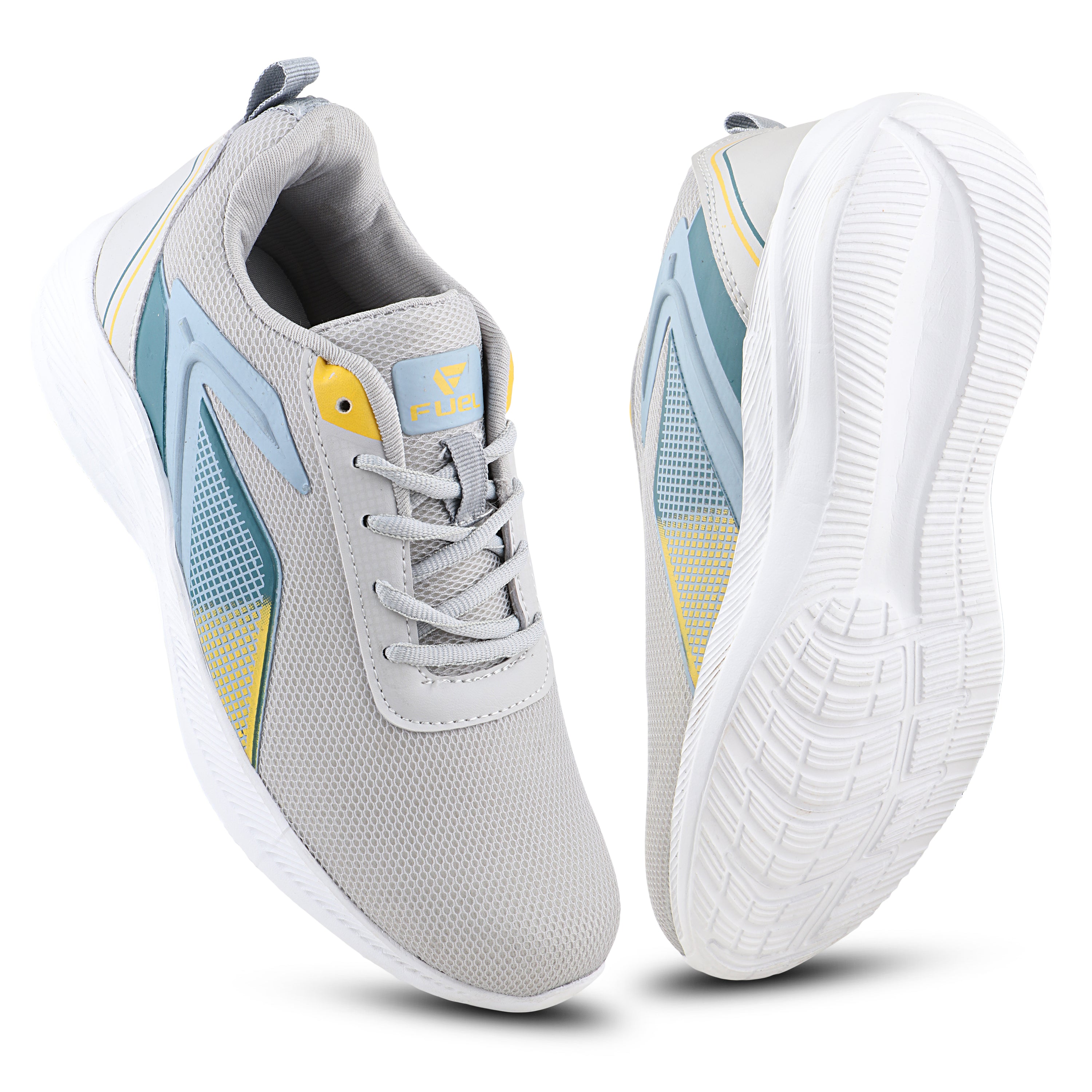 FUEL Rainbow Comfortable and light-weight Sports Shoes For Men (Grey)