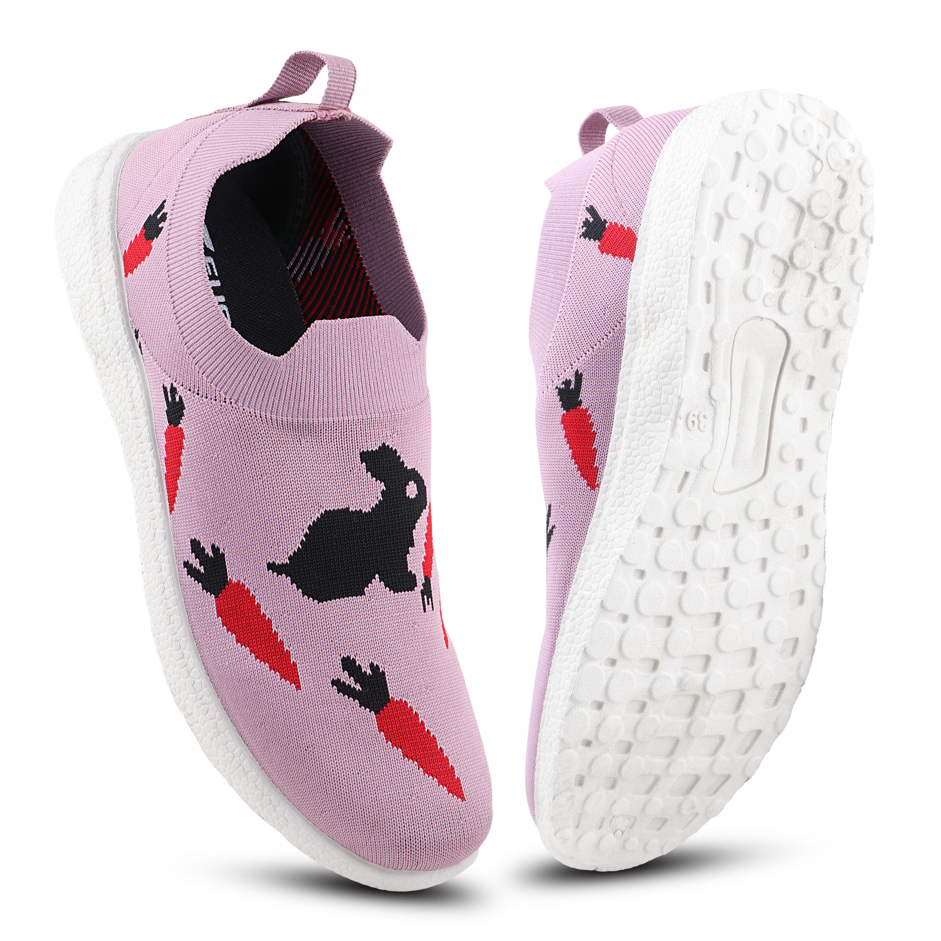 FUEL Wanda-01 Lightweight & Stylish Slip-On Casual Shoes for Women (Pink)