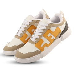 FUEL Striker Athletic Lightweight with Durable PVC Sole and Cushioned Comfort Shoes for Men's (White)
