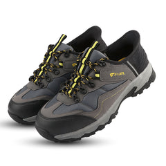 FUEL Futurix Breathable Mesh and Anti-Slip EVA+Rubber Sole with Composite Toe Protection of Industrial Work Safety Shoes for Men's (Grey)