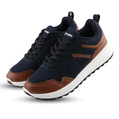 Fuel Neostep-01 Casual Sports Shoes Lightweight Walking & Running Sneakers For Men's (Navy/Tan)
