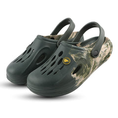FUEL Oxygen Cushioned Comfort and Lightweight Slip-On with Anti-Slip Sole Clogs for Men's (Olive)