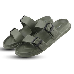FUEL Aura Lightweight & Anti-Slip with Cushioned Footbed and Flexible Durable Slipper for Men's (Olive)