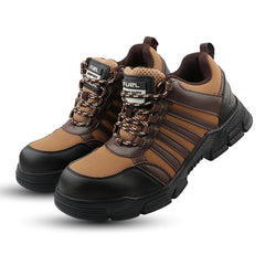 FUEL Reevon-03 Safety Shoes for Men | 200J Non-Metallic Toe Cap | Kevlar Insole | Nitrile Rubber Sole | Micro Fibre Upper | Air Mesh Lining | Industrial & Work Shoes