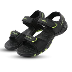 FUEL Sprandi-01 Sports Sandals for Men | Lightweight Walking & Outdoor Sandals | Breathable Mesh + Rexine | Easy Velcro Fit | EVA + TPR Sole | Cushioned Footbed (P.Green)