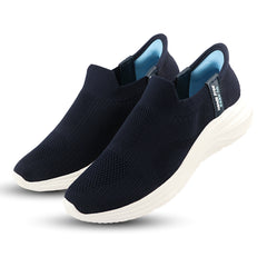 FUEL Gloria Women's Slip-On Shoes | Lightweight Casual Shoes | Soft Knitted Fabric Upper | Easy Slip-On Design | EVA Sole | Cushioned Footbed | Comfortable Everyday Footwear (Navy)