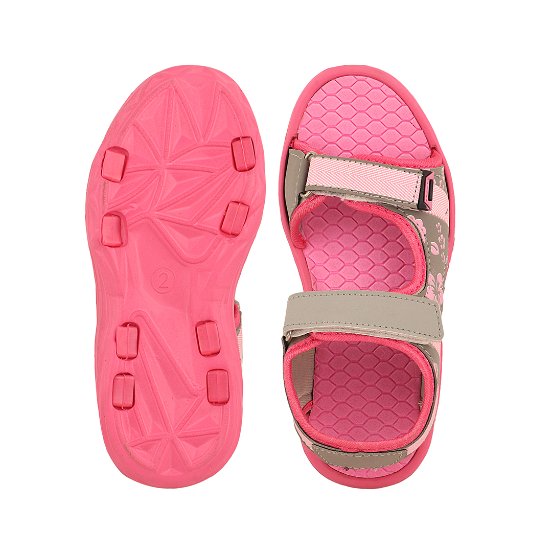 FUEL Zesty Open Toe Two Strap Sandals with Comfort Sole For Little Girls