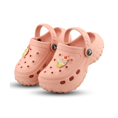 FUEL Poddle Cute & Lightweight EVA Slip-On Clogs for Kids (Peach)