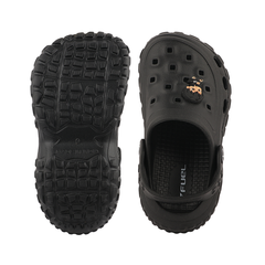 FUEL Poddle Cute & Lightweight EVA Slip-On Clogs for Kids (Black)