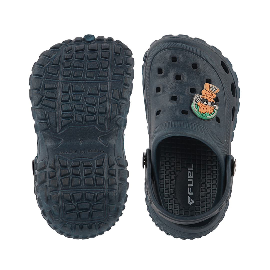 FUEL Poddle Cute & Lightweight EVA Slip-On Clogs for Kids (NAVY)