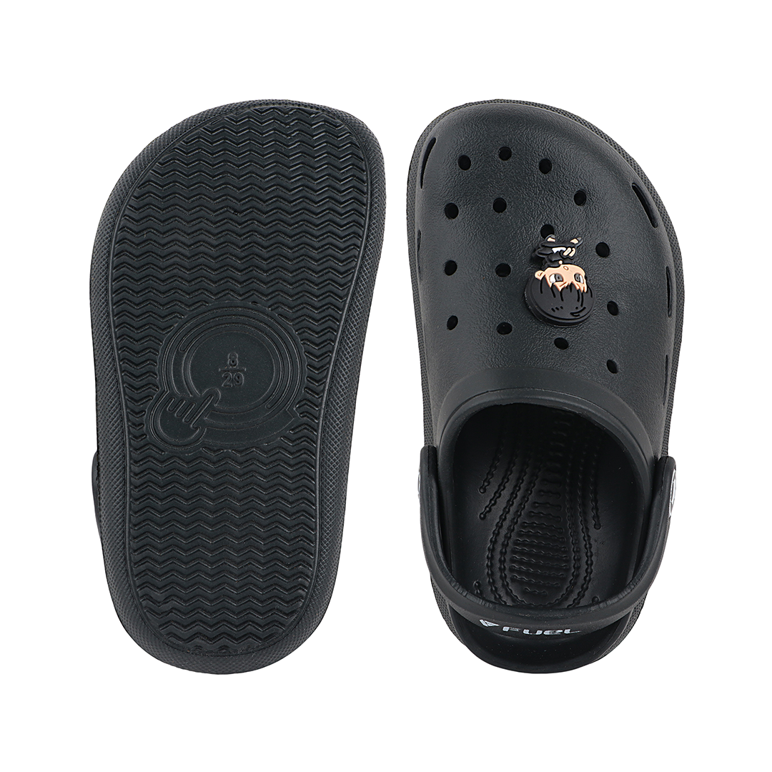 FUEL Hooper Clogs Slipper for 4-10 Years Boys/Girls (Black)